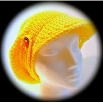 Crocheted Newsboy Hat