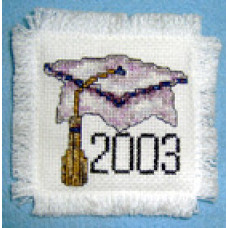 Graduation Cap Cross Stitch Pattern