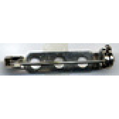 Bar Pin with safety catch: nickel, 1.5 inch