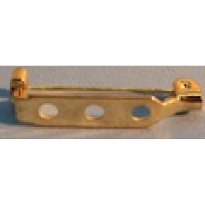 Bar Pin with safety catch: brass, 1 inch