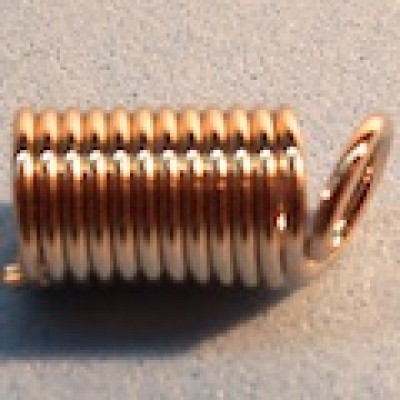 Crimp Coil: 4mm x 8mm, nickel (finished with gold color)