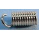 Crimp Coil: 4mm x 8mm, nickel (silver color)