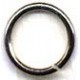 Jump Ring: 4 mm, nickel (silver color)