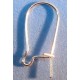 Kidney Wires: 0.75 inch, in silver plated