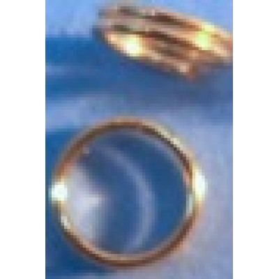 Split Ring: 7 mm, gold plated brass