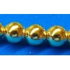 Plated plastic bead: 3mm round Gold