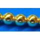 Plated plastic bead: 5mm round Gold
